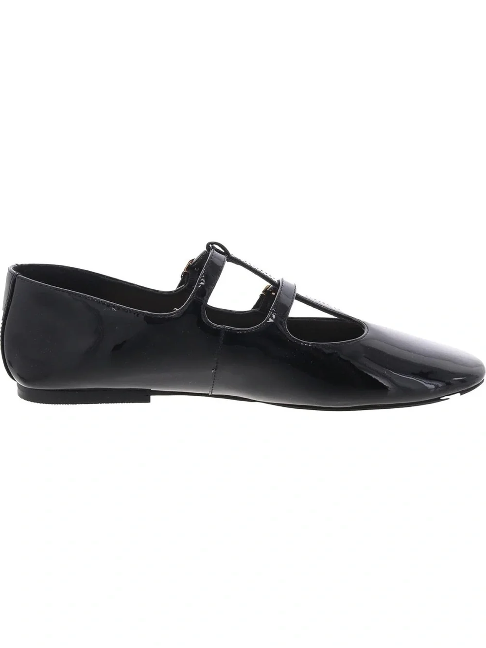 Marc Fisher LTD Women's Evie Double Buckle T-Strap Flats Size 11M